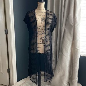 Black Lace Cover Up Size Large